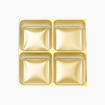 4er Pralinenblister gold